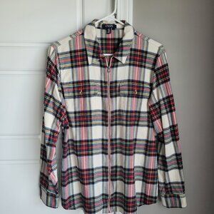 Chaps Plaid Cotton Flannel ladies shirt, size large